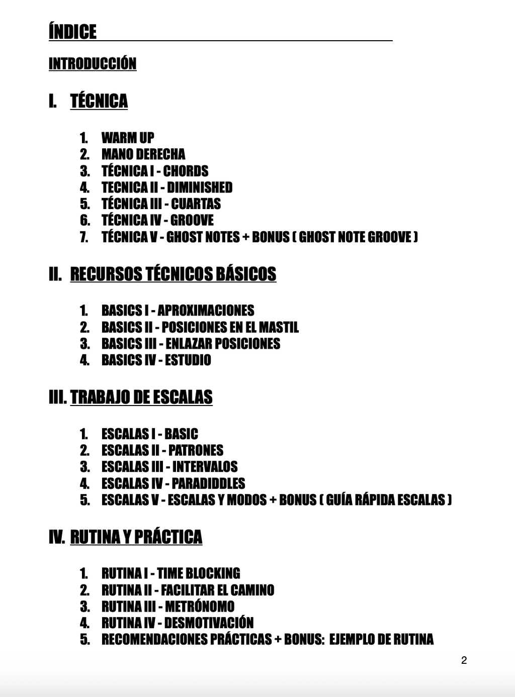 BASSics I - Practice Handbook